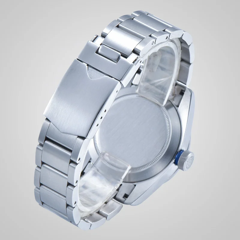 ЧАСЫ 41 мм Бесплатная доставка Дайвинг автоматический механизм Bay серебряный