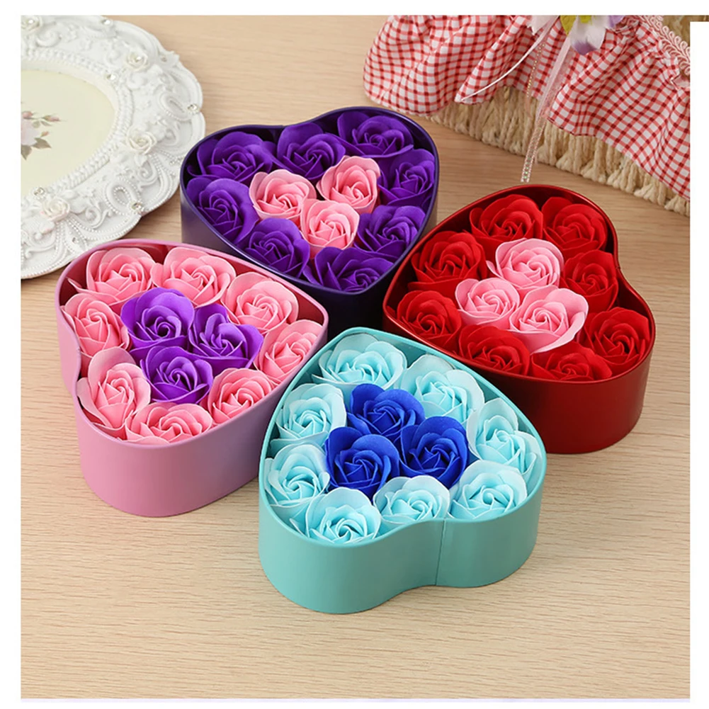 

11pcs Floral Scent Rose Flower Soap Valentines Day Lover Soap Rose Flowers Gift Box Xmas Birthday Valentine