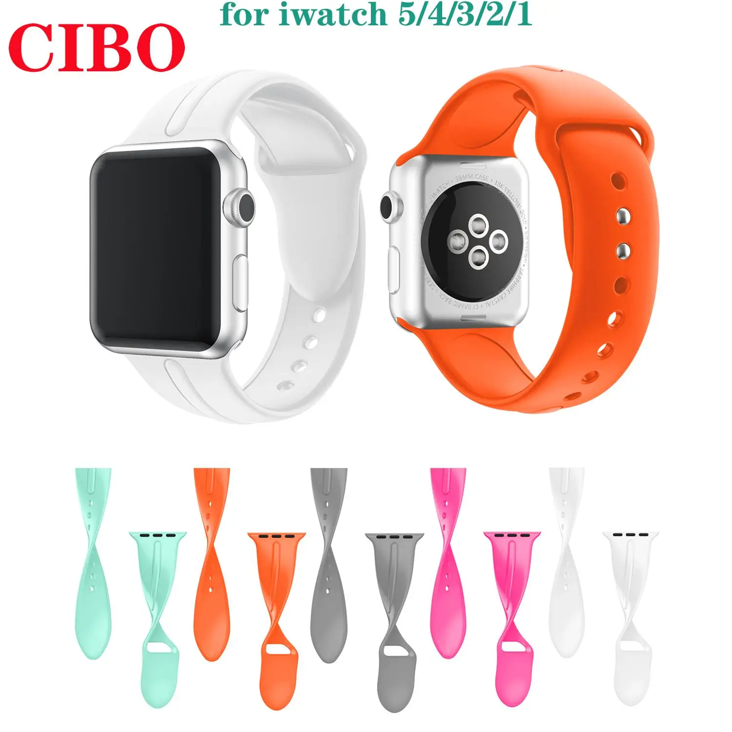 Мягкий силиконовый сменный спортивный ремешок для 38 мм 42 Apple Watch Series1 2 3 4 5 наручный