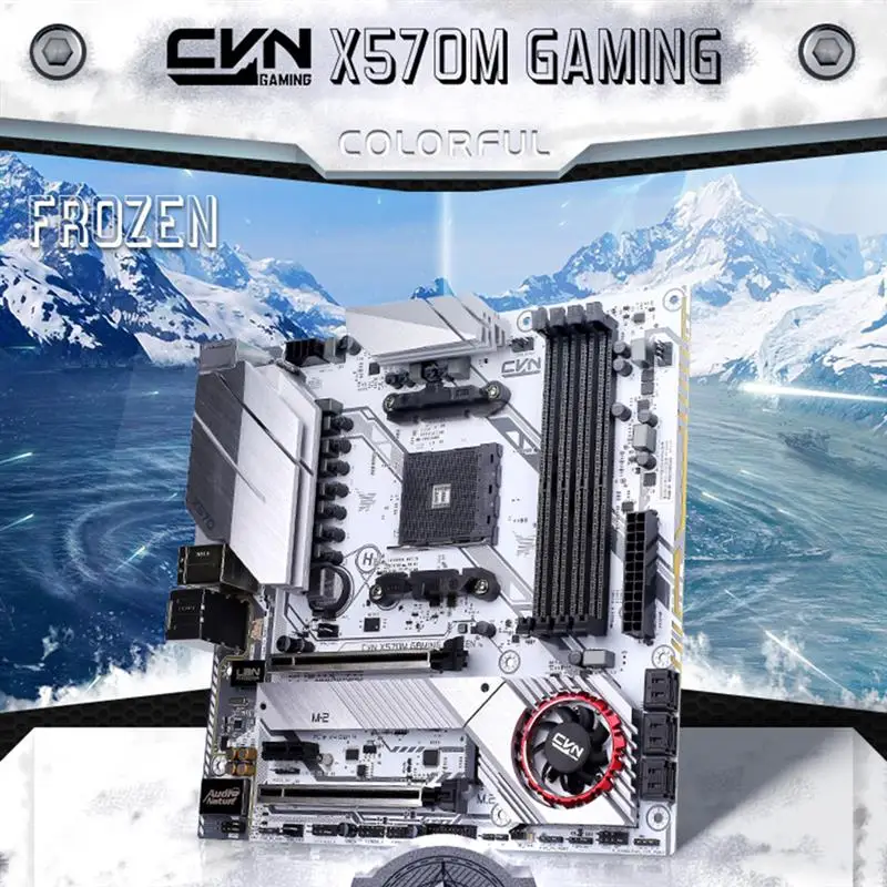 Kaufen Bunte CVN X570M GAMING GEFRORENE V14 Motherboard Dual Kanal DDR4 SATA3.0/USB 3,1 GEN1 Für AMD AM4 Architektur Ryzen 2000/3000