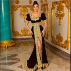 Женское вечернее платье-Русалка It's yiiya, красное традиционное золотистое платье с коротким рукавом на лето 2019