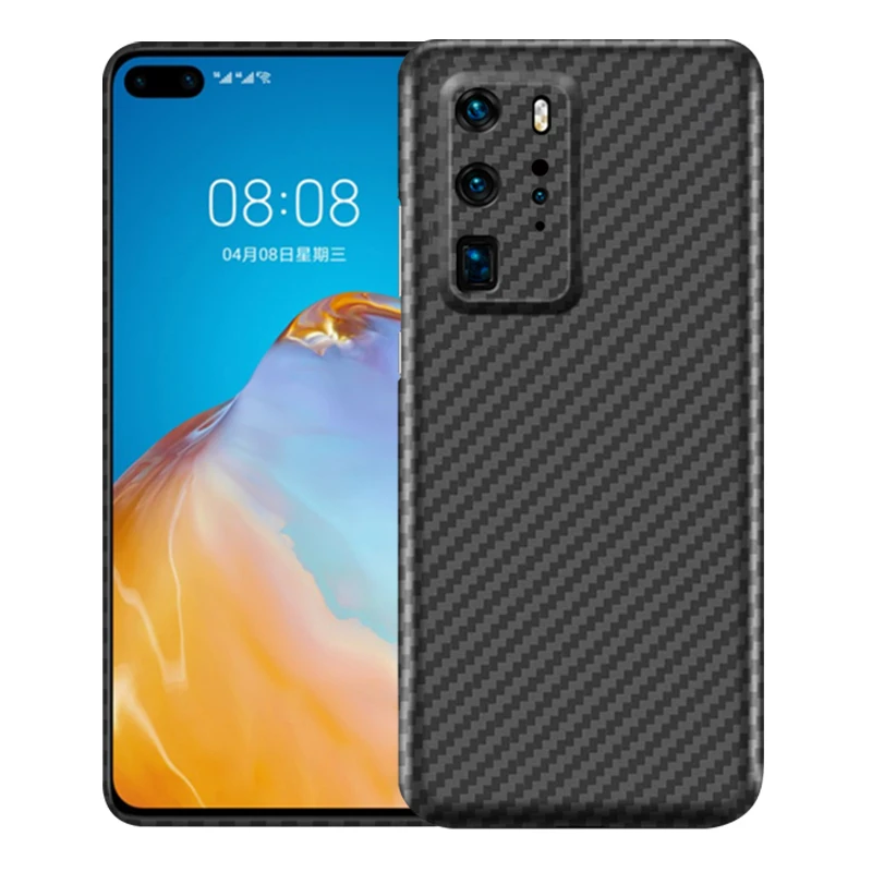 

Ultra Thin Real Carbon Fiber Phone Case for Huawei P50 P40 P30 Pro Plus Hard Back Protect Cover Durable Aramid Fiber Skin Shell