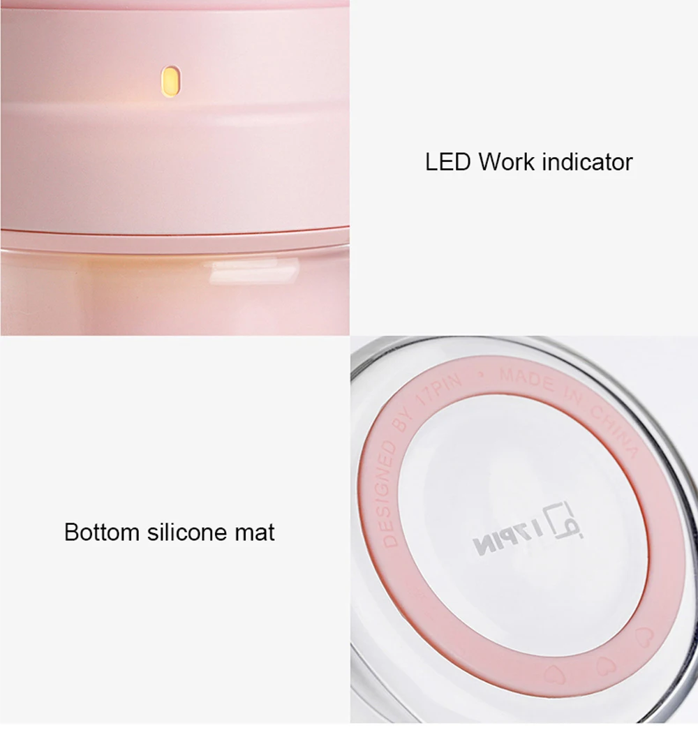 XIAOMI MIJIA 17PIN Star Fruit Cup, маленький портативный блендер, соковыжималка, миксер, Кухонный комбайн, 400 мл, Магнитная Зарядка, 30 секунд, быстрая
