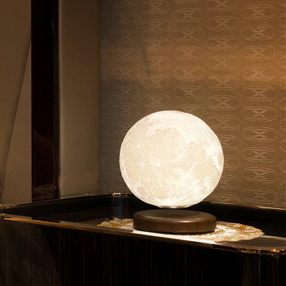 

Светодиодный 3D магнитный левитационный креативный сенсорный выключатель лунный светильник Лунная лампа вращающийся ночсветильник для до...