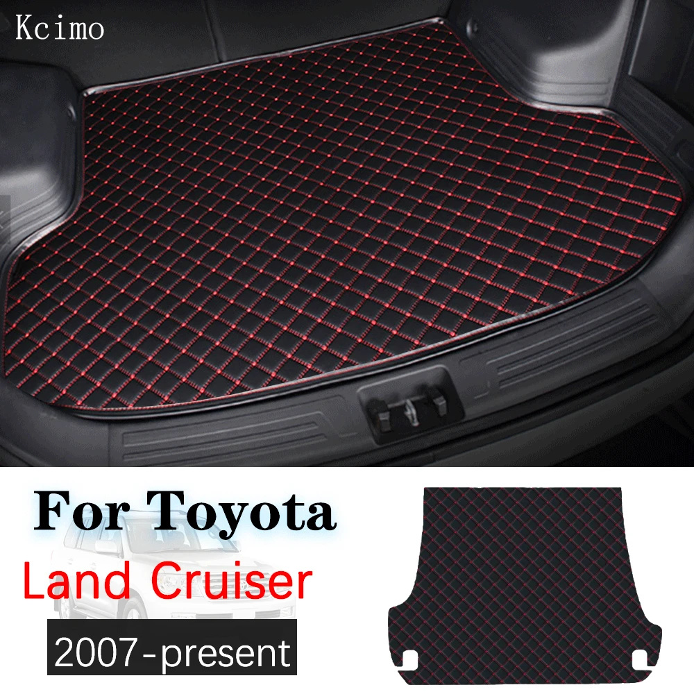 

Кожаный коврик для багажника автомобиля для Toyota Land Cruiser V8 2007 г. В., коврик для багажника J200, подкладка для груза, задние подкладки для Roraima