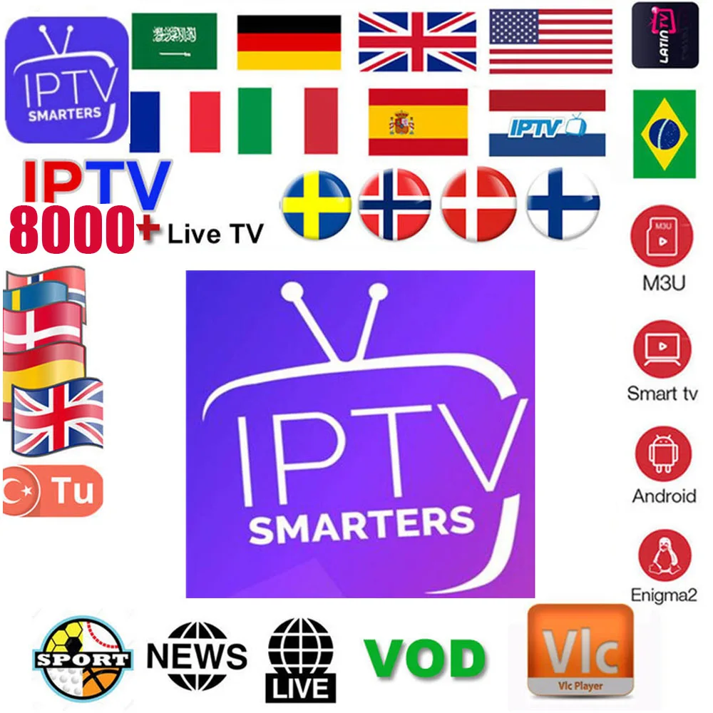 IPTV подписка Европа Rocksat Франция Великобритания Немецкий Арабский голландский Швеция французский Польша Португалия Смарт телевидение IPTV M3U 8000+ Live