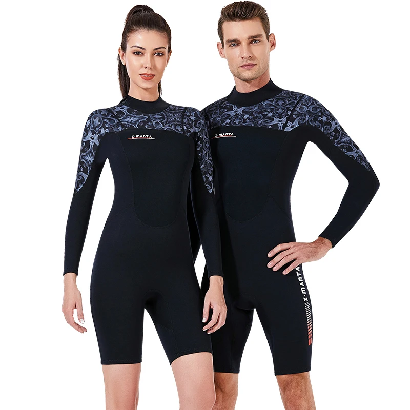 Новый бренд с принтом 1 5 мм неопреновый короткий костюм для дайвинга мужчин и