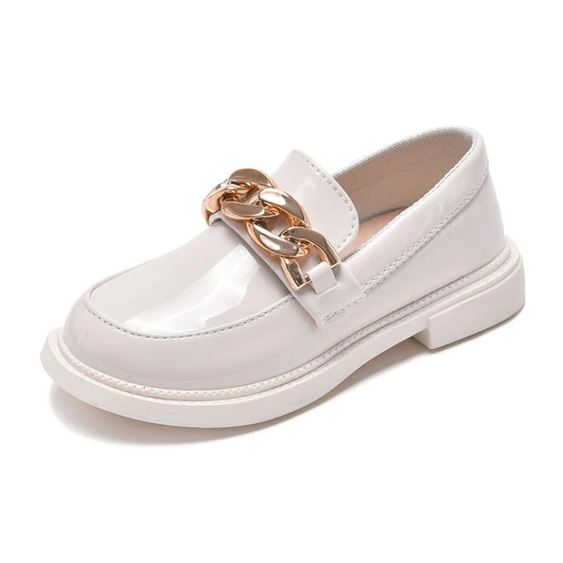 Весна-осень детские яркие кожаные лоферы обувь для больших девочек Корейская