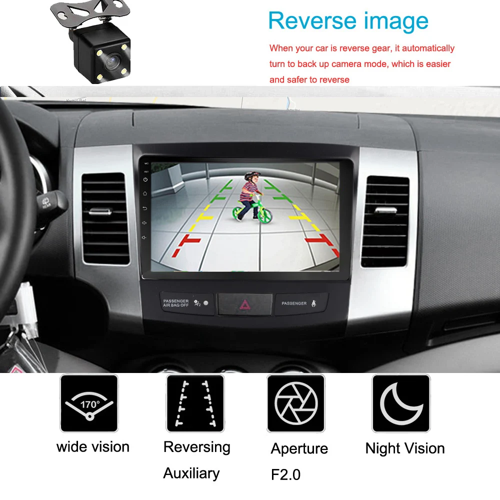 Автомагнитола 2 Din мультимедийный плеер с GPS-навигацией для Mitsubishi Outlander xl 2005-2011 Android