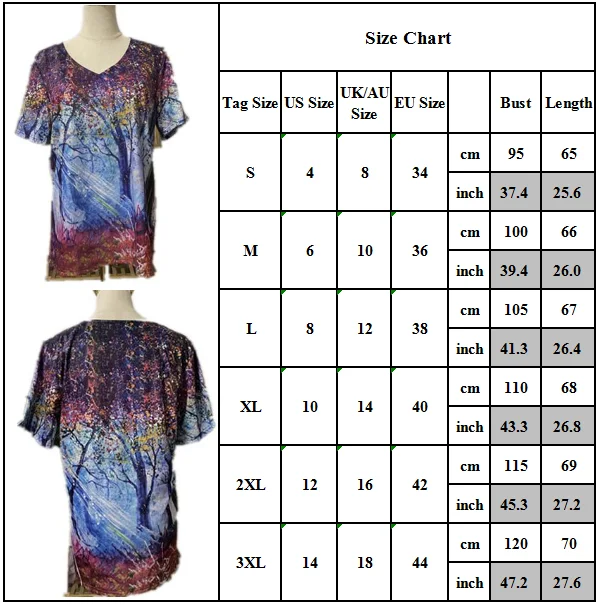 

VICABO Casual Women Tshirts Women's Tops V-neck 3D Printing Short Sleeve T-Shirt Tops Loose Summer Women Clothing