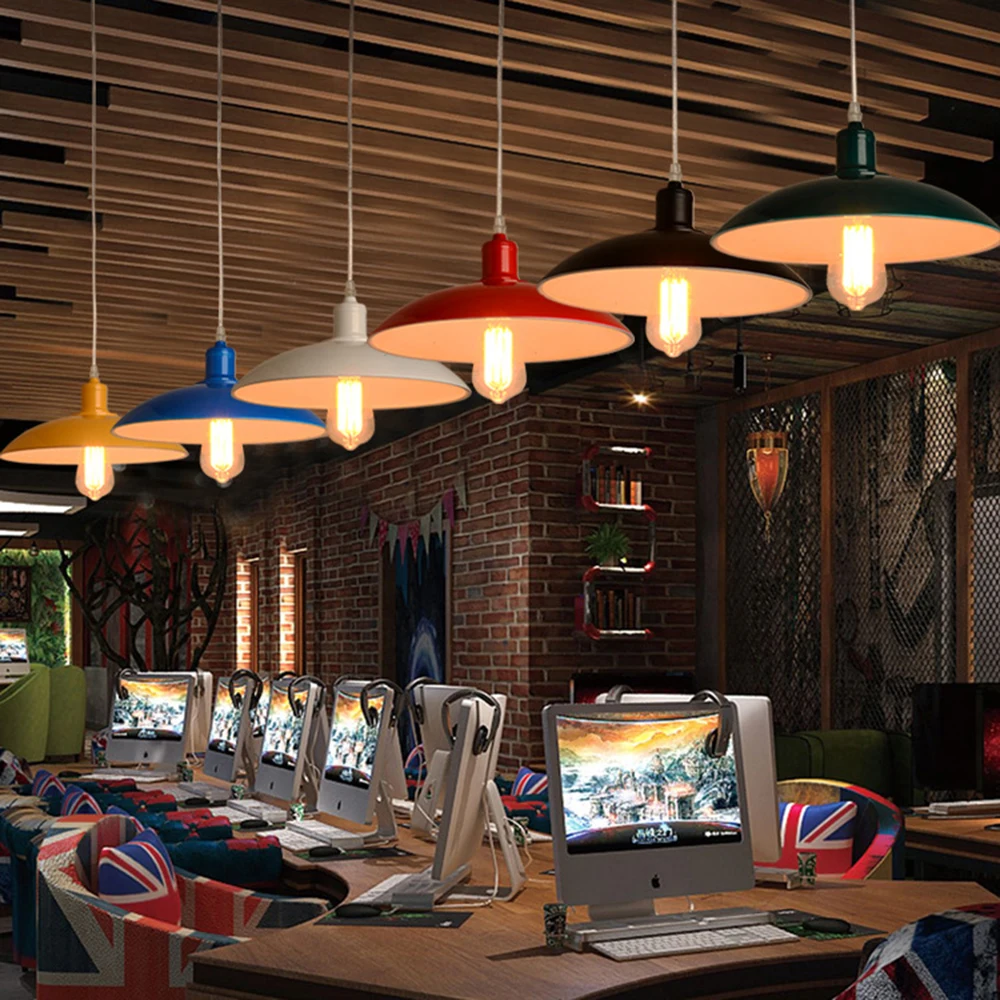 

E27 Pendant Lighting Hanging Lamps Store-Shop Edison Lamps Store-Shop Design Colorful Design Retro coffee Bar&Restaurant