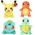Новая плюшевая игрушка в виде покемона, Пикачу, мягкая кукла, белка, чармандер, бульбазер, искусственная кожа, подарок для детей на день рождения