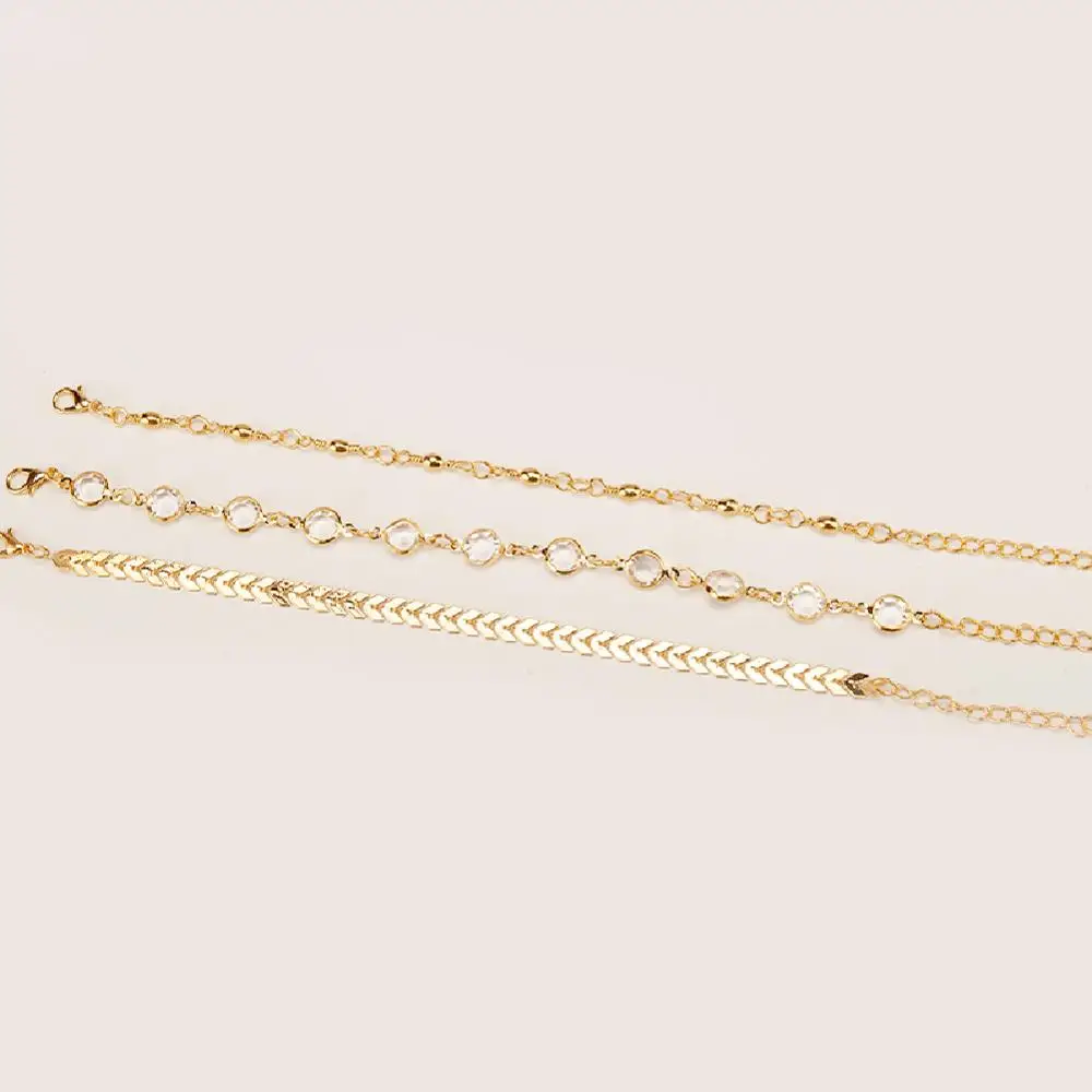 3 шт./компл. новые пикантные летние модные пляжные ножные браслеты золотого и