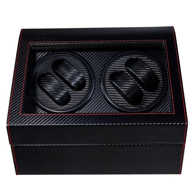 6+4 High Quality Watch Winders For Automatic Watches Carbon Fiber Jewelry Display Box Winding Remontoir Watch Mover Watchwinder enlarge