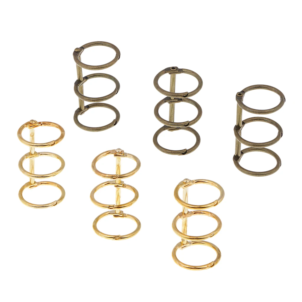 

6x свободные ноутбук птрушки Кольцо Металлическая клипса-держатель для скрап-альбом Организации