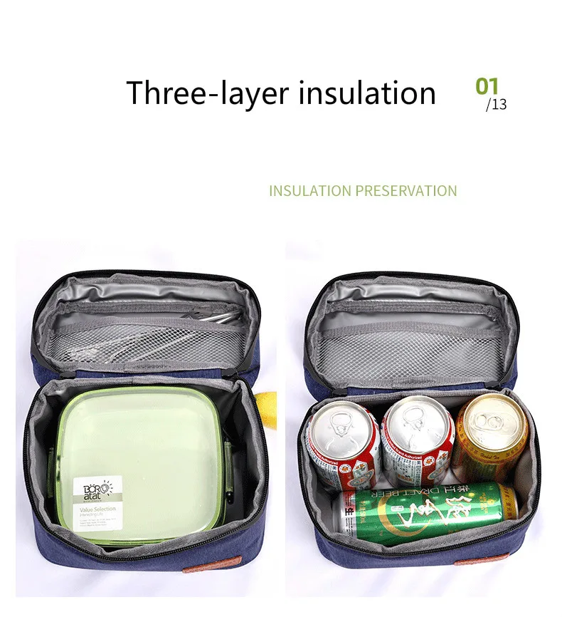 

DENUONISS Brand 2019 Small Cooler Bag Protable Fridge Oxford Food Refrigerator Bag EVA Insulated Picnic Bag for Worker