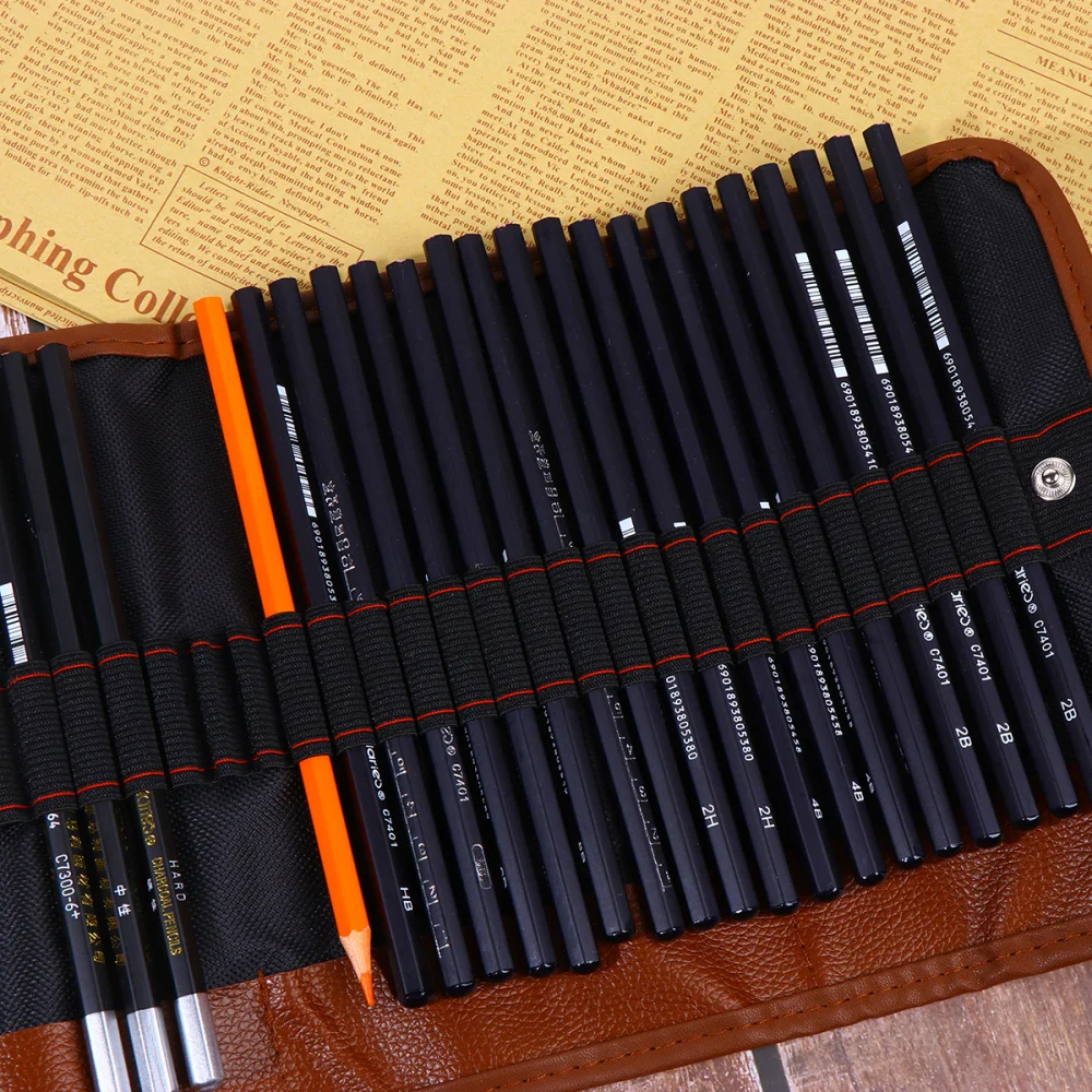 

1 Set/30pcs Sketch Pencil Set Portable Sketch Supplies Professional Painting Tools Accessories for Home School