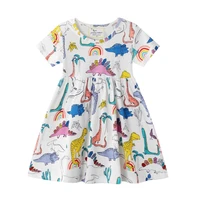 girls print cartoon european and american dress flower girl dresses kids dresses for girls toddler girl summer clothes 2022