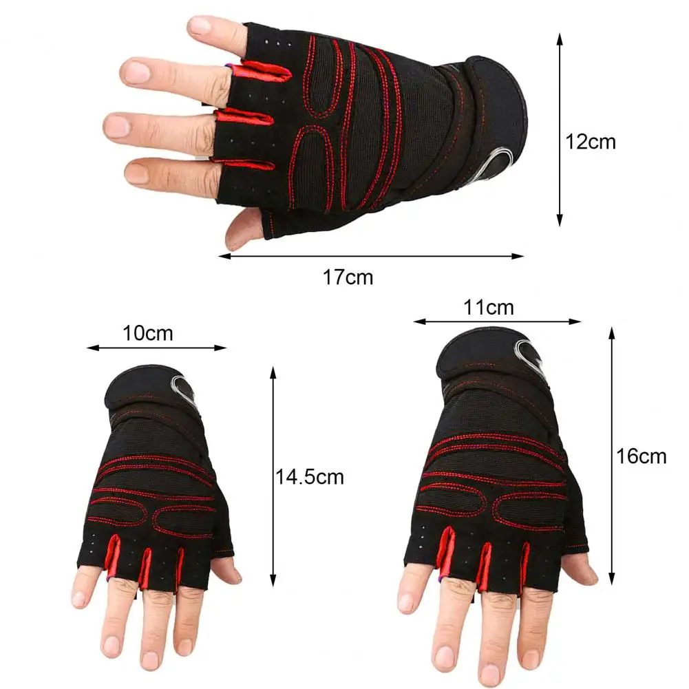

1 Pair Half Finger Gloves Wristband Thin Fingerless Sports Gloves Non-slip Anti-vibration Motorcycle Outdoor Riding Gloves