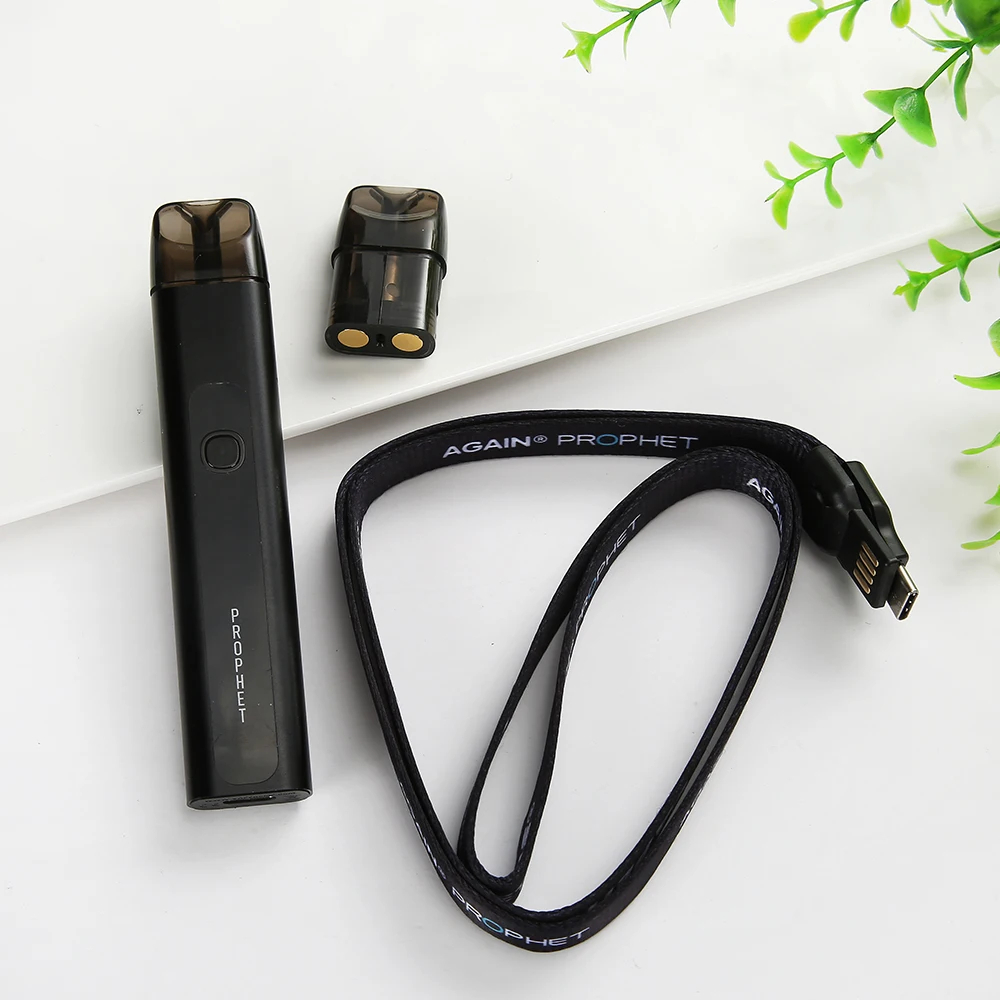 

New AGAIN PROPHET vape Mod Pod Kit with 550mAh Built-in Battery Oil-injectable E-Cig Vape USB Hidden cable charging