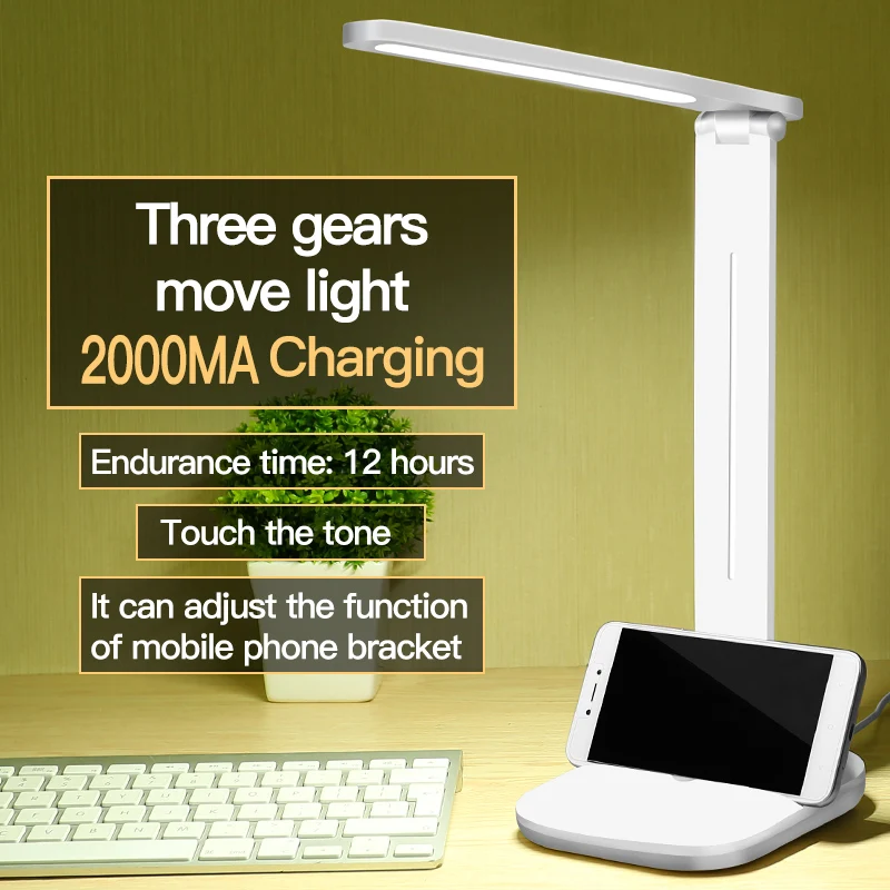 

LED Desk Lamp Foldable Dimmable Touch Table Lamp DC5V USB Rechargeable Table Lights Touch Reading Study Lamp Led Light