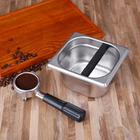 portable stainless steel coffee powder residue knock box coffee machine grounds recycling container bucket grind trash bin