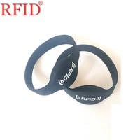 id 125khz t5577 rewritable writable wristband rfid silica gel waterproof black bracelet access control accessories fast shipping