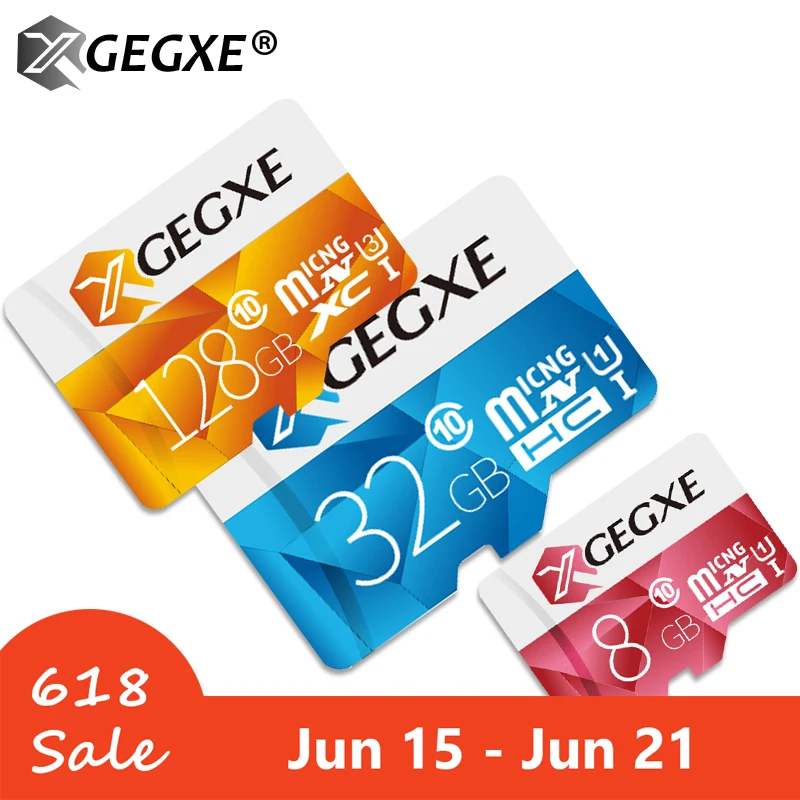 Карта памяти XGEGXE MicroSD 32 ГБ 8 Гб 16 64 128 256 Micro SD карта C10 98 МБ/с./с TF флеш-накопитель для