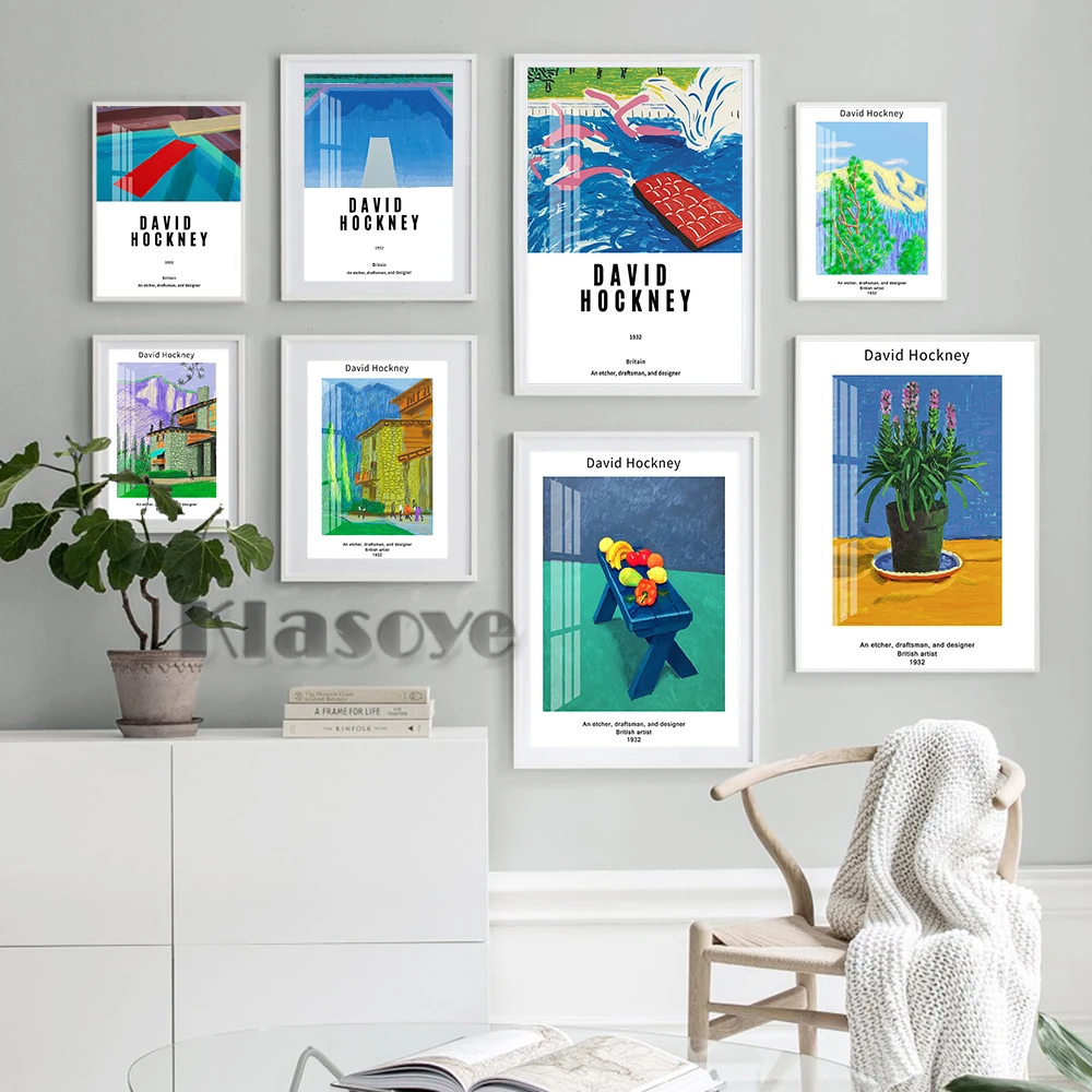 

David Hockney Cubism Pop Art Print Canvas Painting Exhibition Museum Poster Abstract Landscape Canvas Painting Modern Home Decor