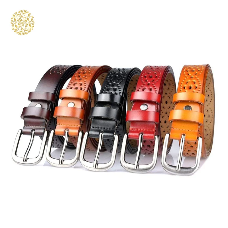 

Hot Sale High Quality Luxury Women Belt Genuine Leather Female Waist Strap Top Pin Buckle Belts for Women Lady Waistband DWH5