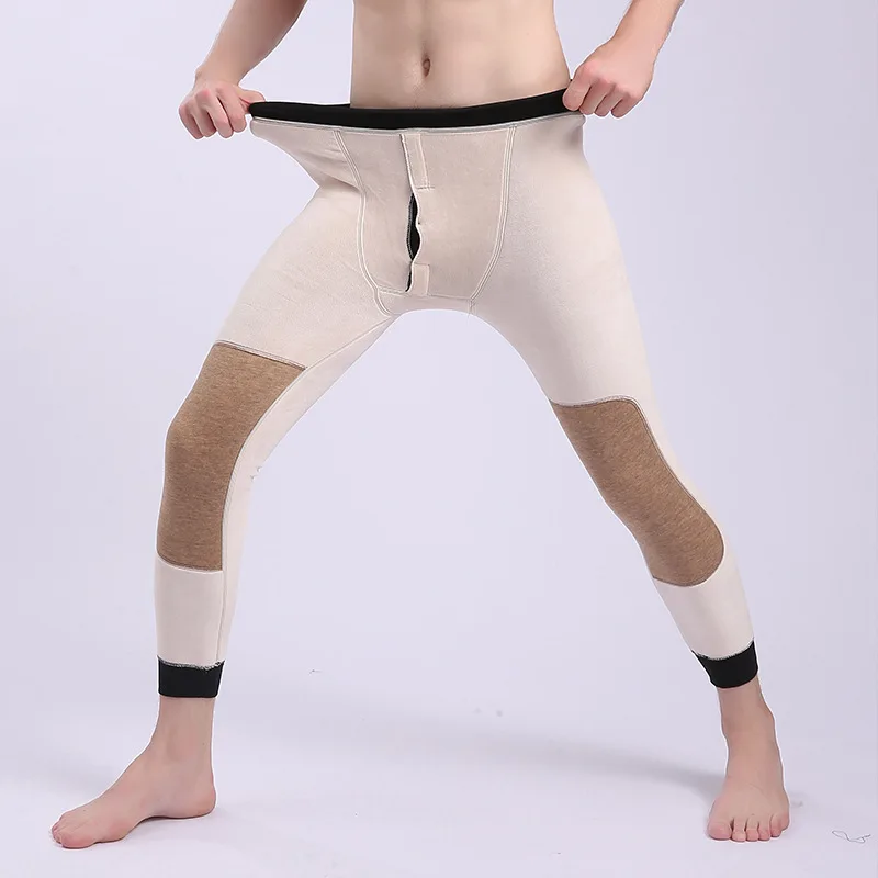 2019 зимнее мужское термобелье вельветовые очень толстые теплые тянущиеся