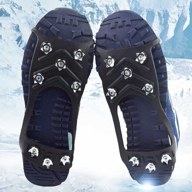 Скалолазание льда Crampon 8 шпильки силикагель обуви шипы Кемпинг прогулки