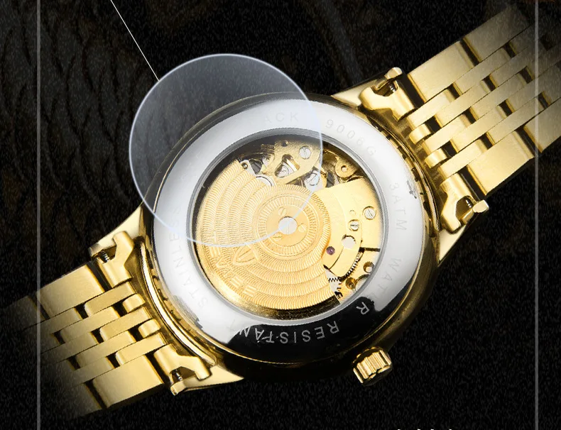 

TEVISE 9006 men's machinery steel belt watch heavy industry dragon totem relief dial luminous hands
