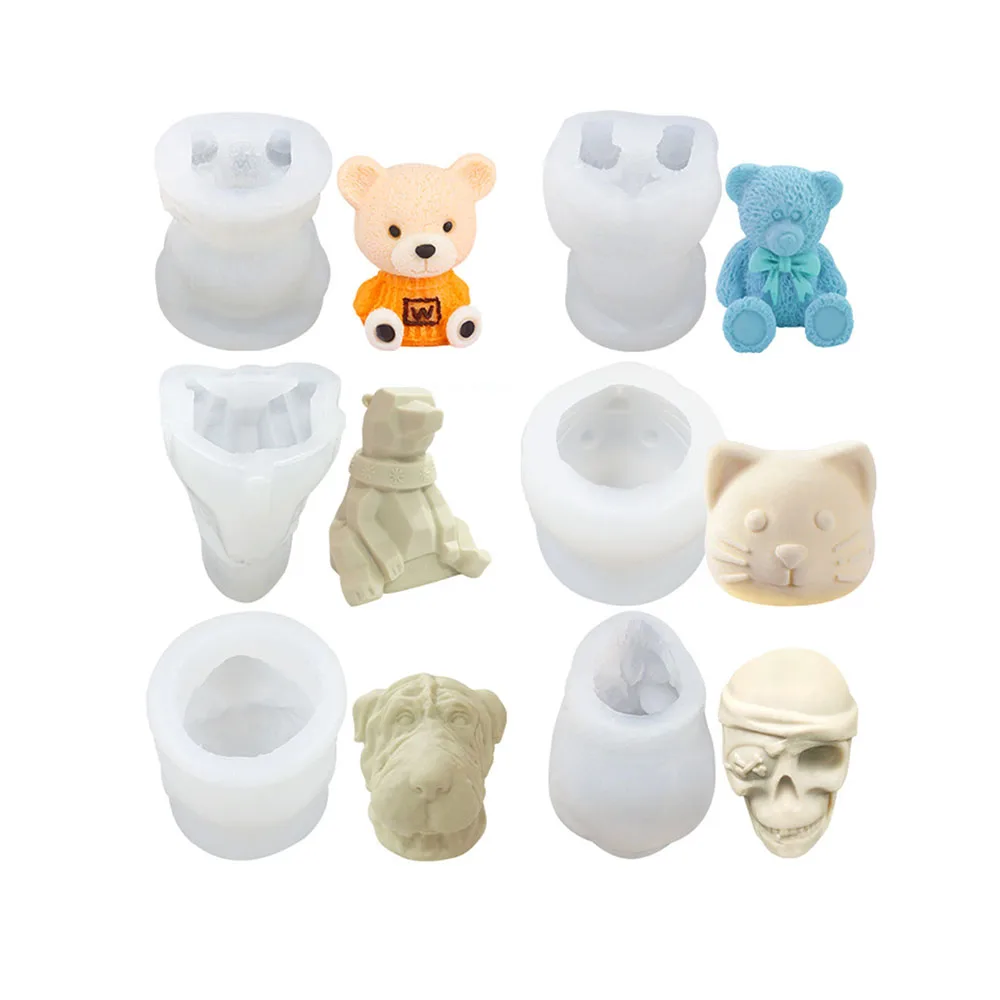 3D Животные медведь собака Hello Kitty силиконовый кубик льда Форма для тортов фондана