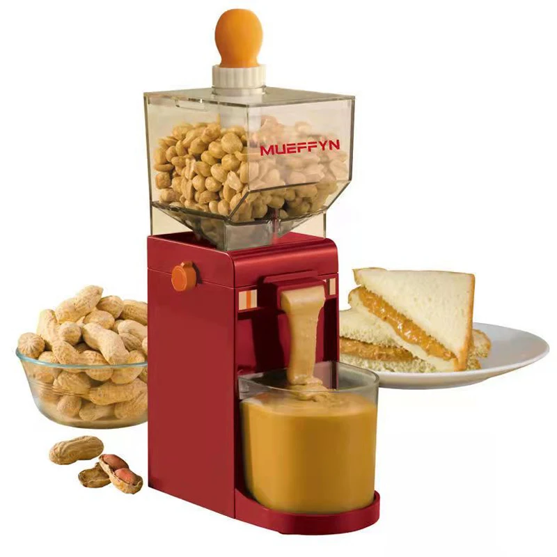 mini Peanut Butter Maker Peanut Butter Processing Machine Electric Grain Grinder Cereal Mill Cashews Nuts Grinder Coffee Bean