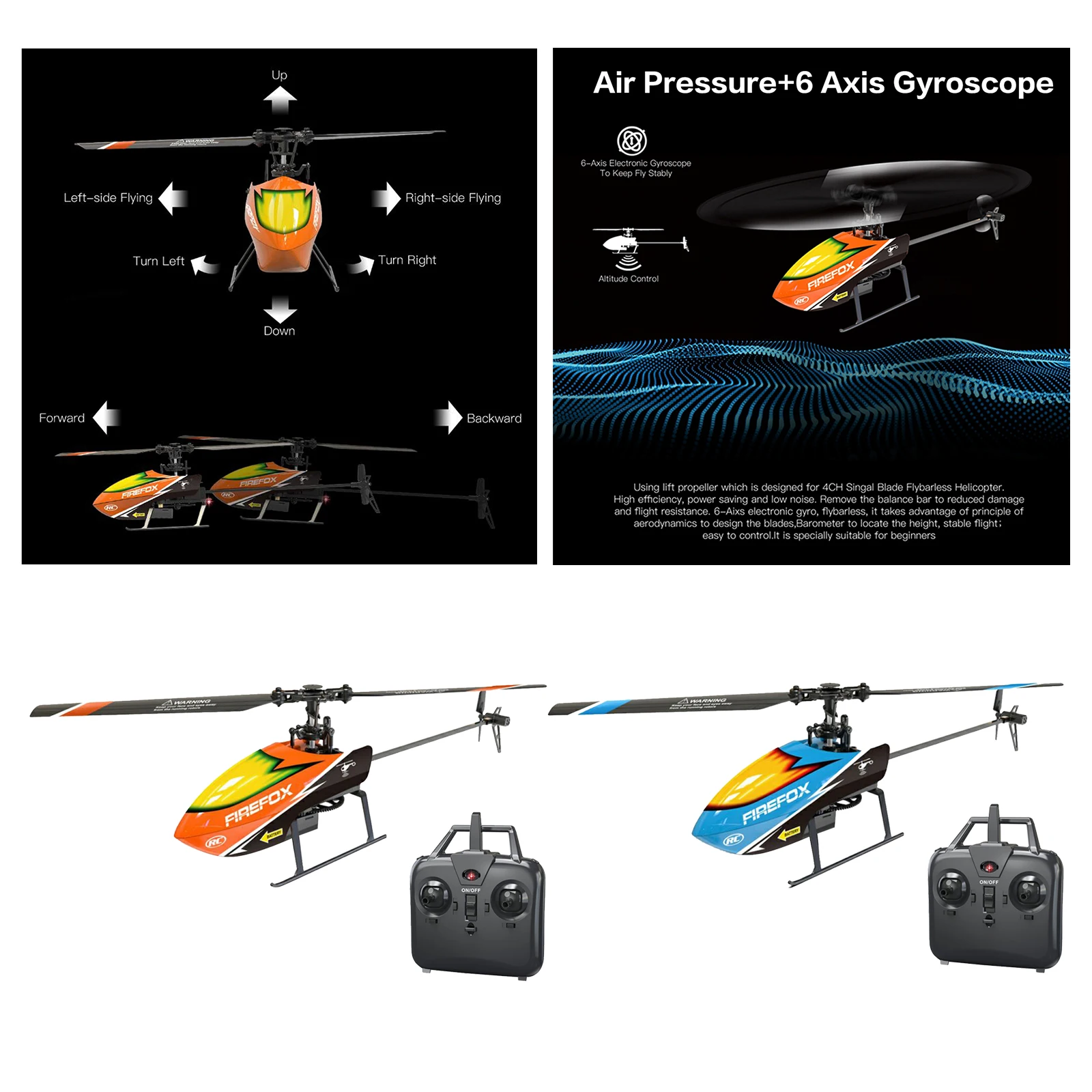 

Mini RC Helicopter Brushed Remote Control Drone Quadcopter Aircraft Toys