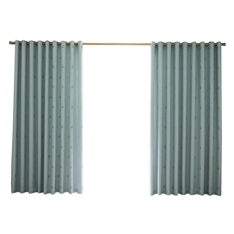 

Blue Feather Curtain Window Bedroom Blackout Curtain Balcony Custom Made Sheer Fabrics Drape Living Room Kitchen X596#30
