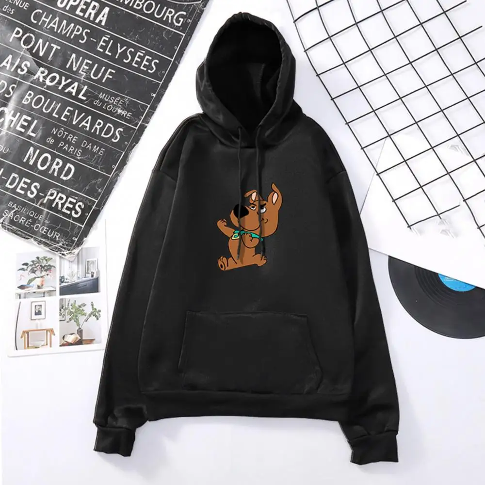40%HOTAutumn Women Cartoon Puppy Print Loose Hooded Sweatshirt Long Sleeve Hoodie