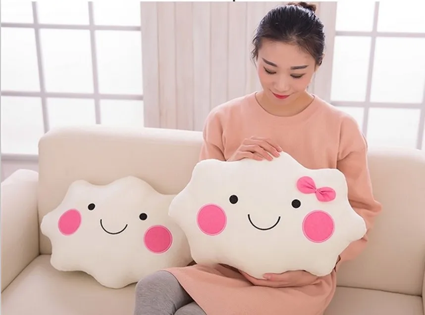 Декоративные подушки для дома симпатичная подушка в виде облака флисовые с