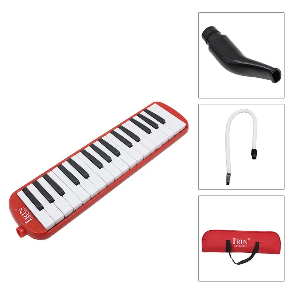 Новый стиль 32 клавиши фортепиано труба и мундштук черный мелодика музыкальный
