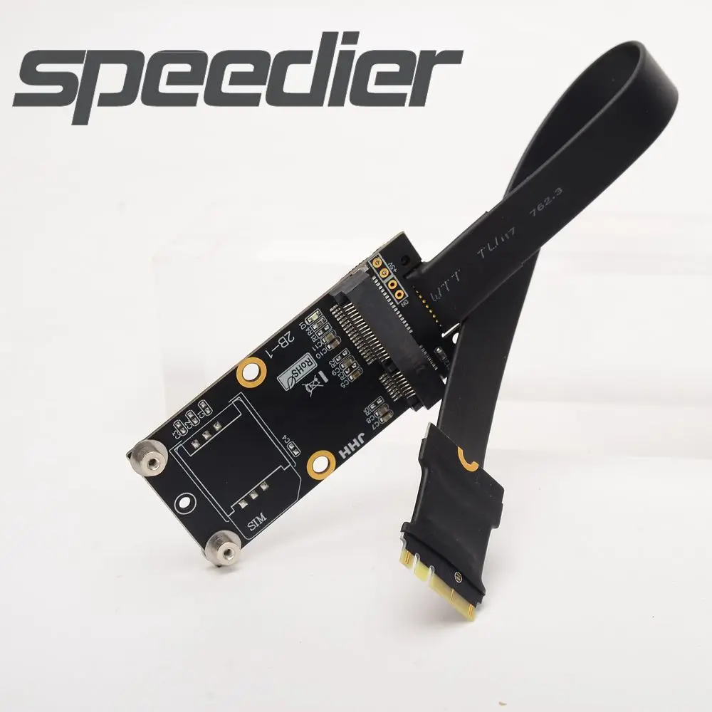 

Лидер продаж, новый Удлинительный кабель M.2 WiFi A.E Key NGFF SSD для mPCIE Mini PCIE LAN Аудио карты, ленточный переходник, удлинитель PCIe3.0 x1, полная скорость