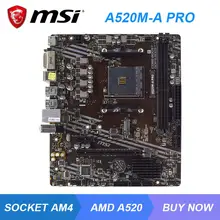 MSI A520M-A PRO Socket AM4 AMD A520 Original PC Motherboard DDR4 64GB ryzen 5 3600 5600x Cpus PCI-E 3.0 X16 M.2 HDMI 6×USB 3.2