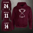 Подростковый худи с изображением волка для мужчин McCall 11 Lacrosse Stilinski 24 Lahey 14 пуловер с принтом Hoddies красные толстовки Прямая поставка