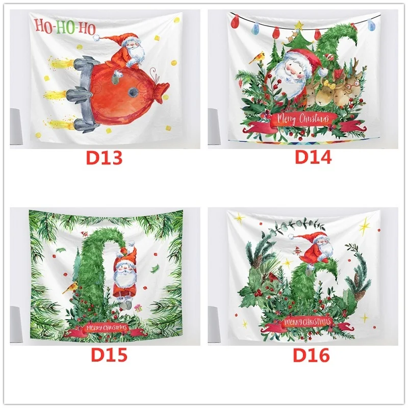 44 дизайна Рождественский гобелен на стену с рисунком Санта оленя снеговика