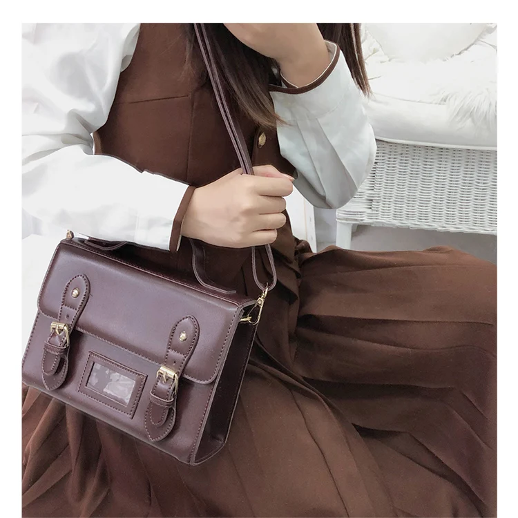 

3 Colors Hight School JK DK Uniform Shoulder Bag Korean College Style Student PU Messenger Bags Japanese Casual Handbag Cosplay