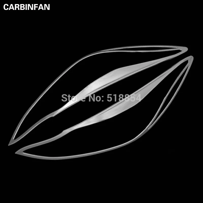 ACCESSORIES FIT FOR 2014 2015 2016 MAZDA 3 AXELA CHROME FRONT LAMP LIGHT HEADLIGHT COVER TRIM MOLDING GARNISH SURROUND 2PCS/SET |