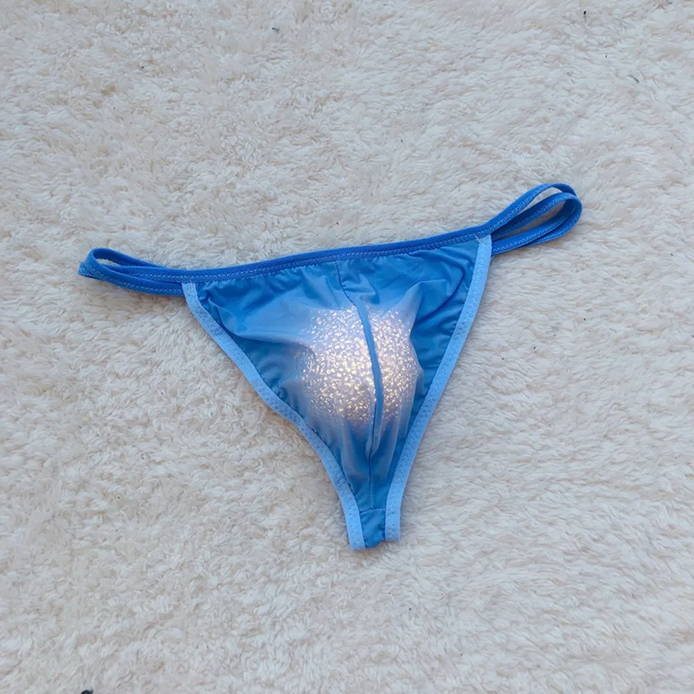 

Men Sexy Brief Ice Silk Sheer Sissy Pouch Panties G String Bikini Thong Underwear Fashion Lingerie Bottom Shorts Pant Underpants