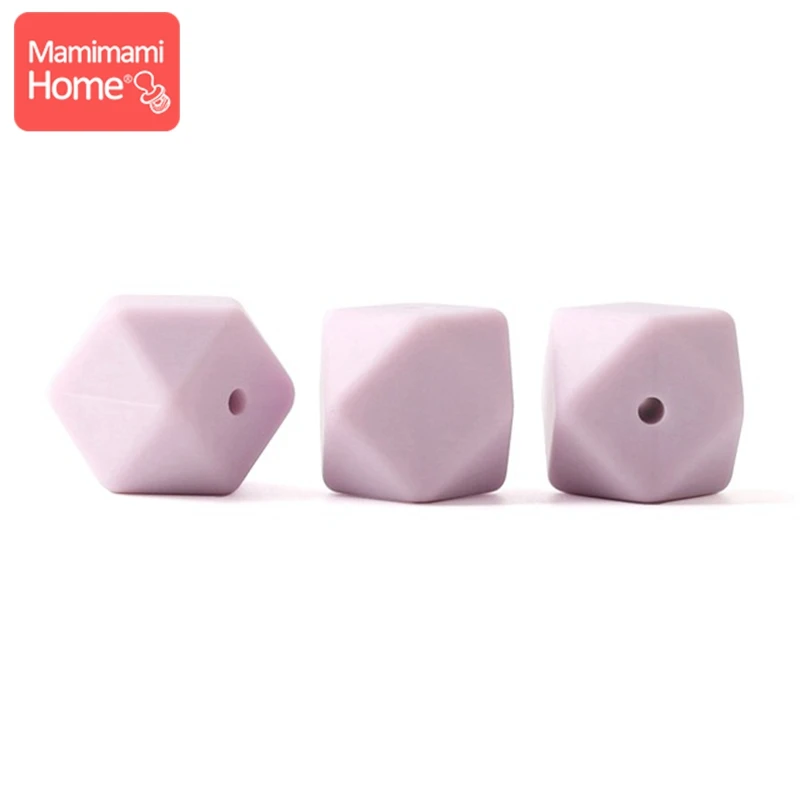 Candy Purple Mamihome 5 шт. Детские Прорезыватели для кормления 17 мм силиконовая восьмиугольная бусина может жевать DIY Ювелирные изделия игрушки для коляски Аксессуары для кормления Детские трофеи - Цвет: Candy Purple