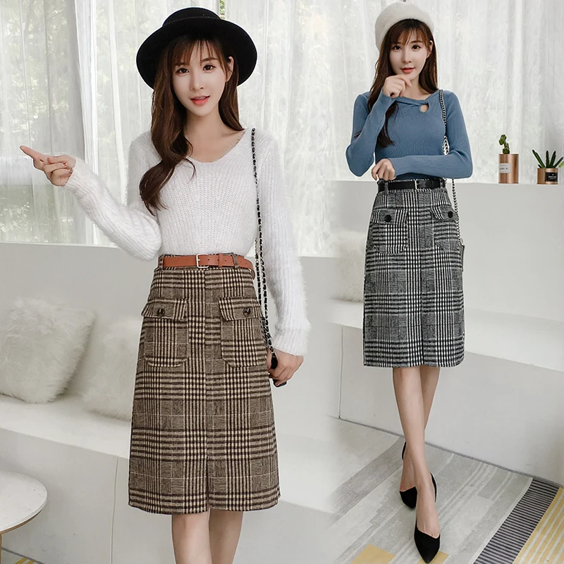

F823 2019 new autumn winter women fashion casual sexy Skirt