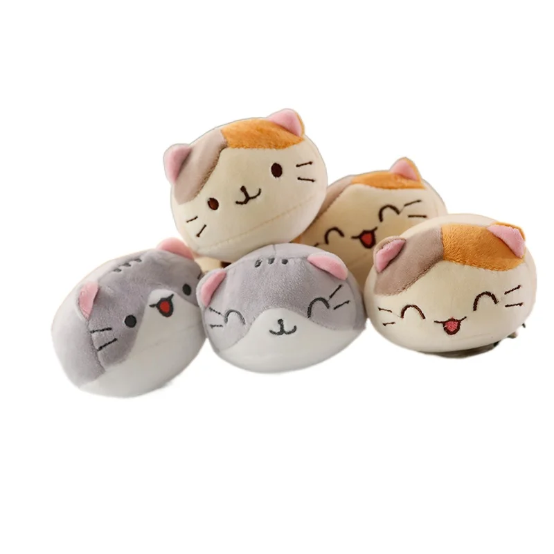 

Pudding Cats Bag Blue Yellow Plush Mini Animals Dolls 8 Pieces Snack Bag Food Plushie 40*38cm